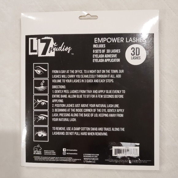 L7 Studios 8-Pair Luminous 3D False Eyelash Set Faux Mink NWT - Picture 2 of 2